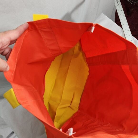 The Oprah Magazine Live Your Best Life Orange and Yellow Canvas Tote NWOT - Picture 6 of 6